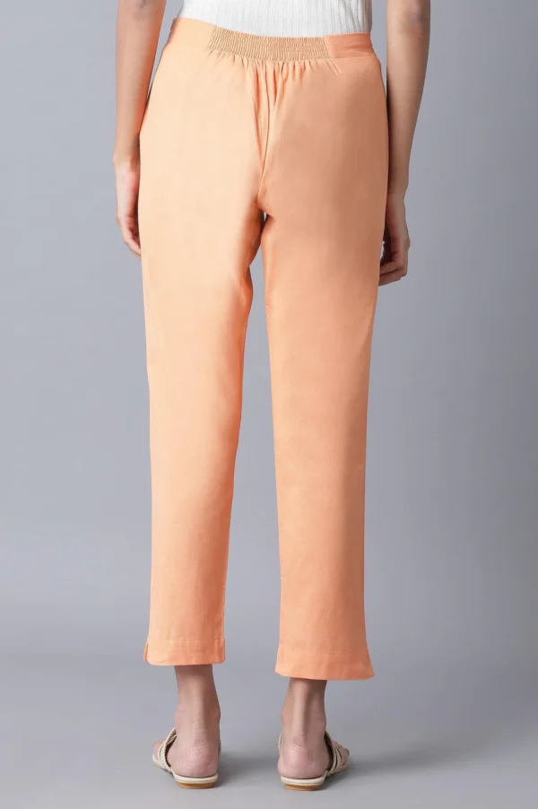 Orange Solid Slim Pants - Image 3