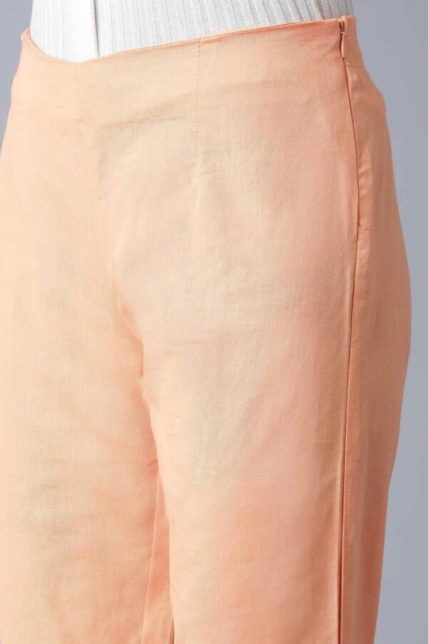 Orange Solid Slim Pants - Image 6