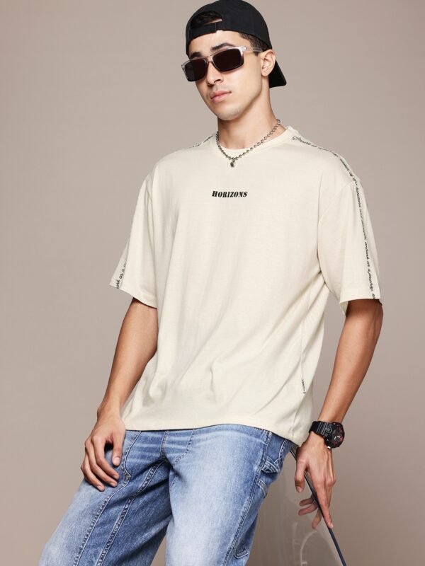 Roadster The Lifestyle Co. Typography Print Relaxed Fit T-shirt
