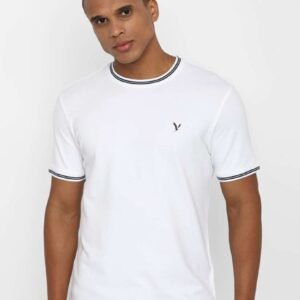 AMERICAN EAGLE OUTFITTERS Printed Round Neck Short Sleeves White T-shirt