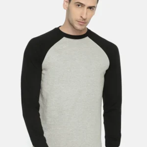 Pinaken Men Full Sleeve Color Block T-shirt For Men