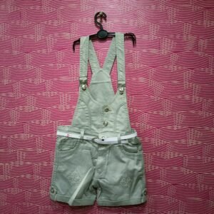 TW Softgreen Dungaree For Girls Casual Solid