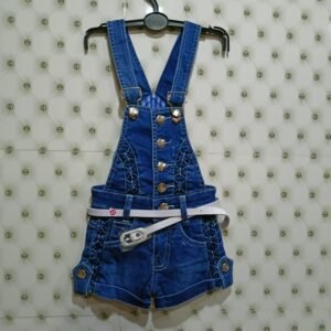 TW Dungaree For Girls Casual Solid Denim