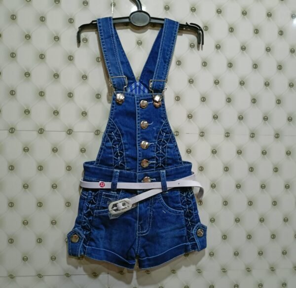 TW Dungaree For Girls Casual Solid Denim