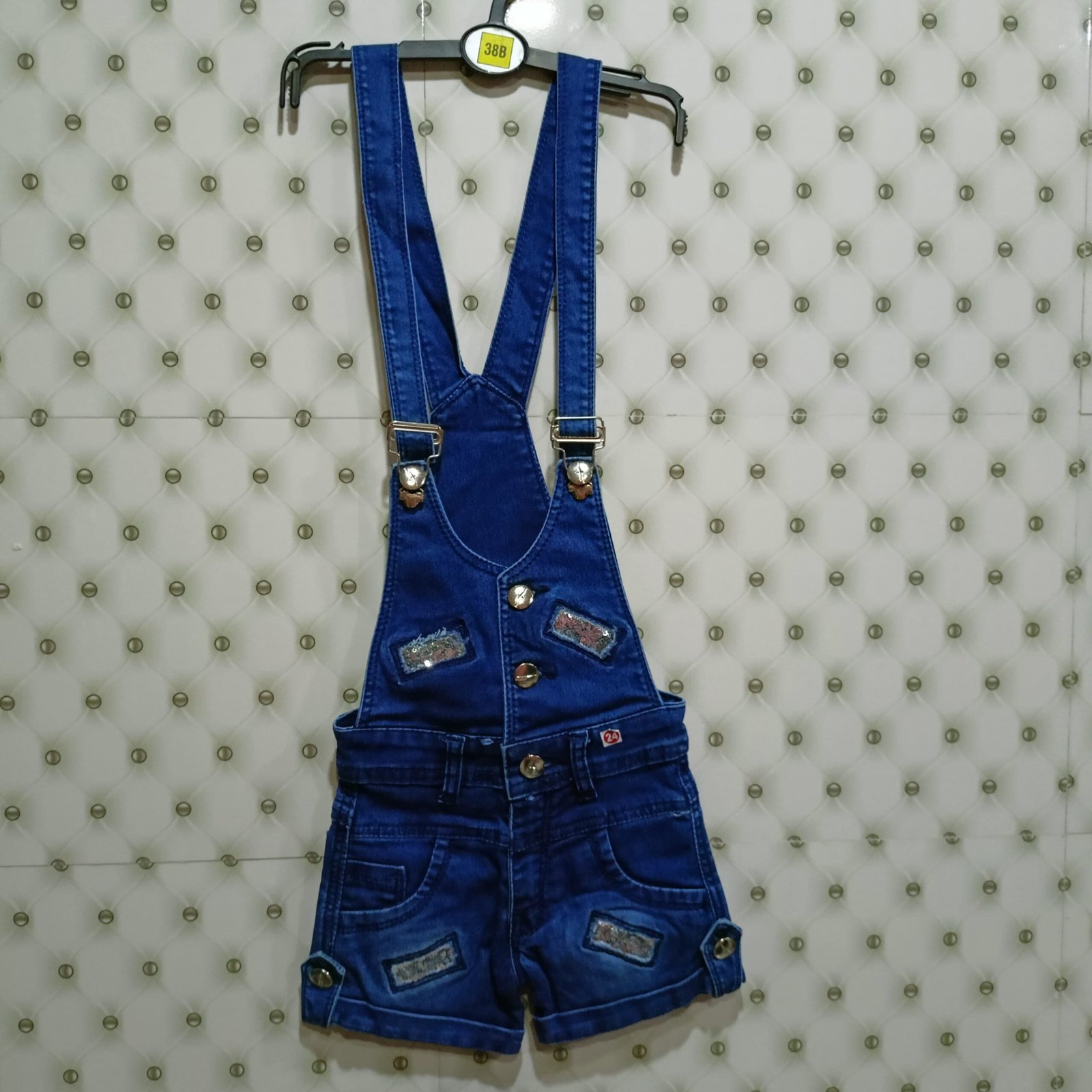 TW Dungaree For Girls Casual Solid Denim