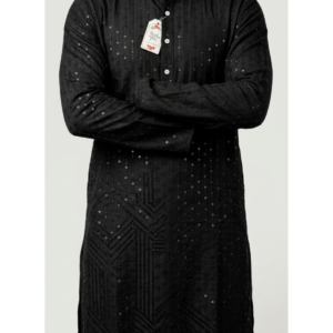 Cotton Printed Long Kurta (Regular Fit)