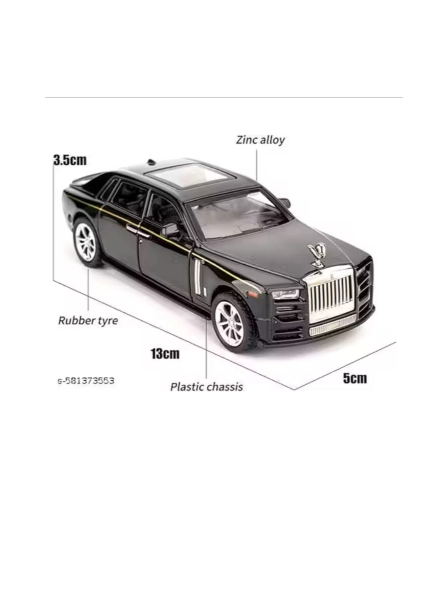 Rolls Royce Phantom Diecast Toy Car – 1:32 Scale Metal Luxury Car Model with Openable Doors, Bonnet & Boot, Pull Back Action, Sound & Light, Collectible Toy Car (Colors as Per Stock)