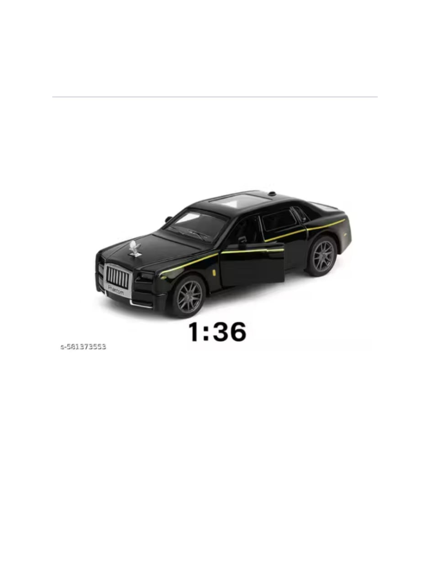 Rolls Royce Phantom Diecast Toy Car – 1:32 Scale Metal Luxury Car Model with Openable Doors, Bonnet & Boot, Pull Back Action, Sound & Light, Collectible Toy Car (Colors as Per Stock) - Image 4