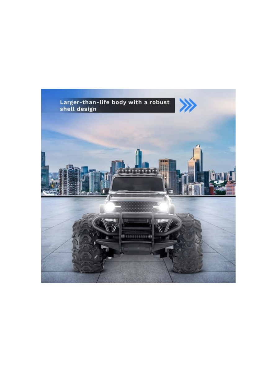 Wembley Defend Climbing Remote Control Car for Kids 4–12 Years, RC Monster Truck 2WD with Dual Spray Smoke, LED Lights, 2.4GHz Long Range, Alloy Body Off Road Car, Type C Rechargeable SUV - Image 4