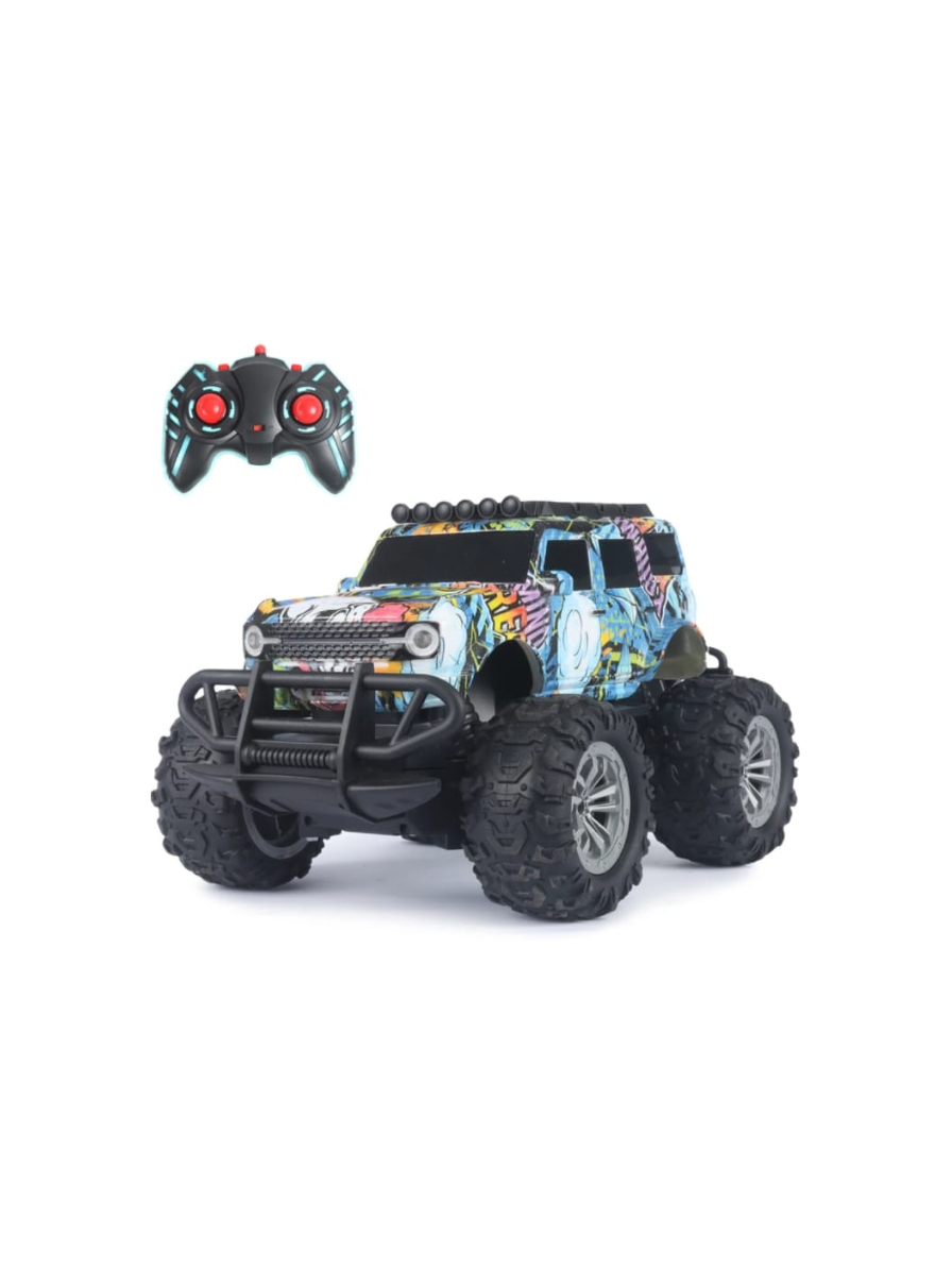 Wembley Defend Climbing Remote Control Car for Kids 4–12 Years, RC Monster Truck 2WD with Dual Spray Smoke, LED Lights, 2.4GHz Long Range, Alloy Body Off Road Car, Type C Rechargeable SUV