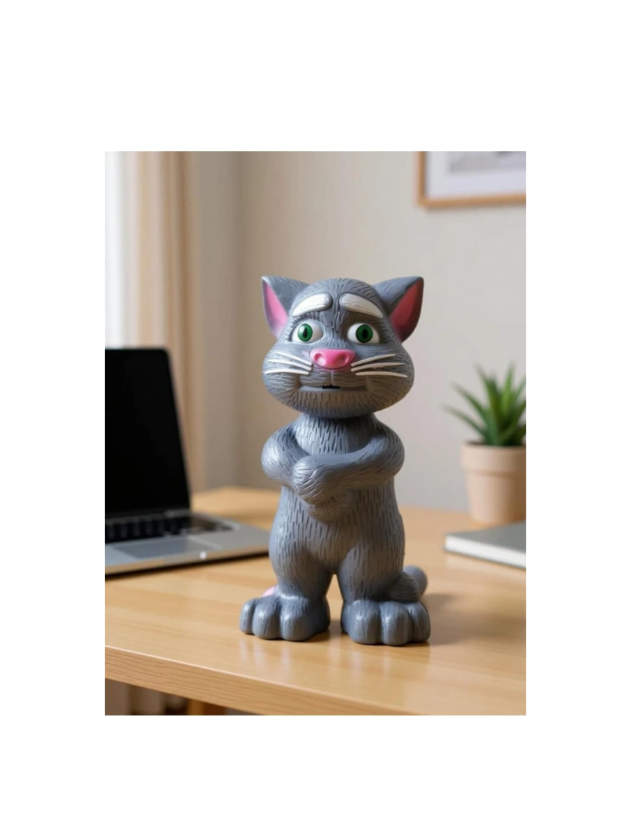 Virtual Animal Talking Tom Cat Toy for Kids | Best Musical Toy with More Features | Best Gift for Kids with Songs and Stories | Black | 3xAA Battery (Not Included) - Image 3