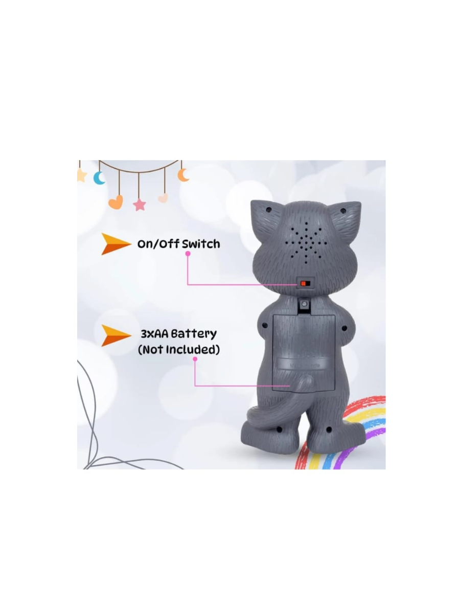 Virtual Animal Talking Tom Cat Toy for Kids | Best Musical Toy with More Features | Best Gift for Kids with Songs and Stories | Black | 3xAA Battery (Not Included) - Image 2