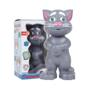 Virtual Animal Talking Tom Cat Toy for Kids | Best Musical Toy with More Features | Best Gift for Kids with Songs and Stories | Black | 3xAA Battery (Not Included)