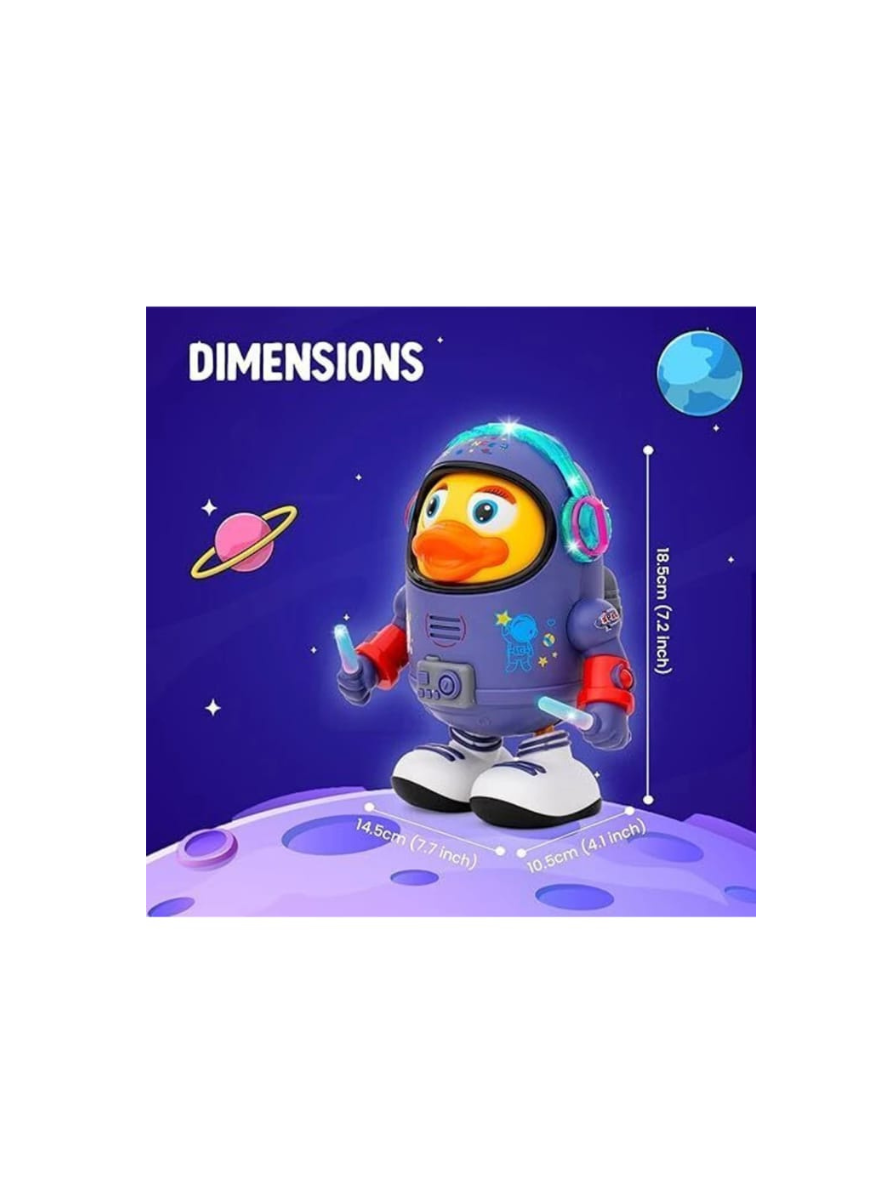 Dancing Space Duck Toy for Kids with Lights & Sound | Astronaut Duck Toy with Music & Flashing Lights | Walking & Dancing Toy for Boys & Girls | Fun Educational Gift for Toddlers
