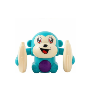 Dancing Monkey Musical Toy for Kids Baby Spinning Rolling Doll Tumble Toy with Voice Control Musical Light and Sound Effects with Sensor - ISI Mark - Multicolor