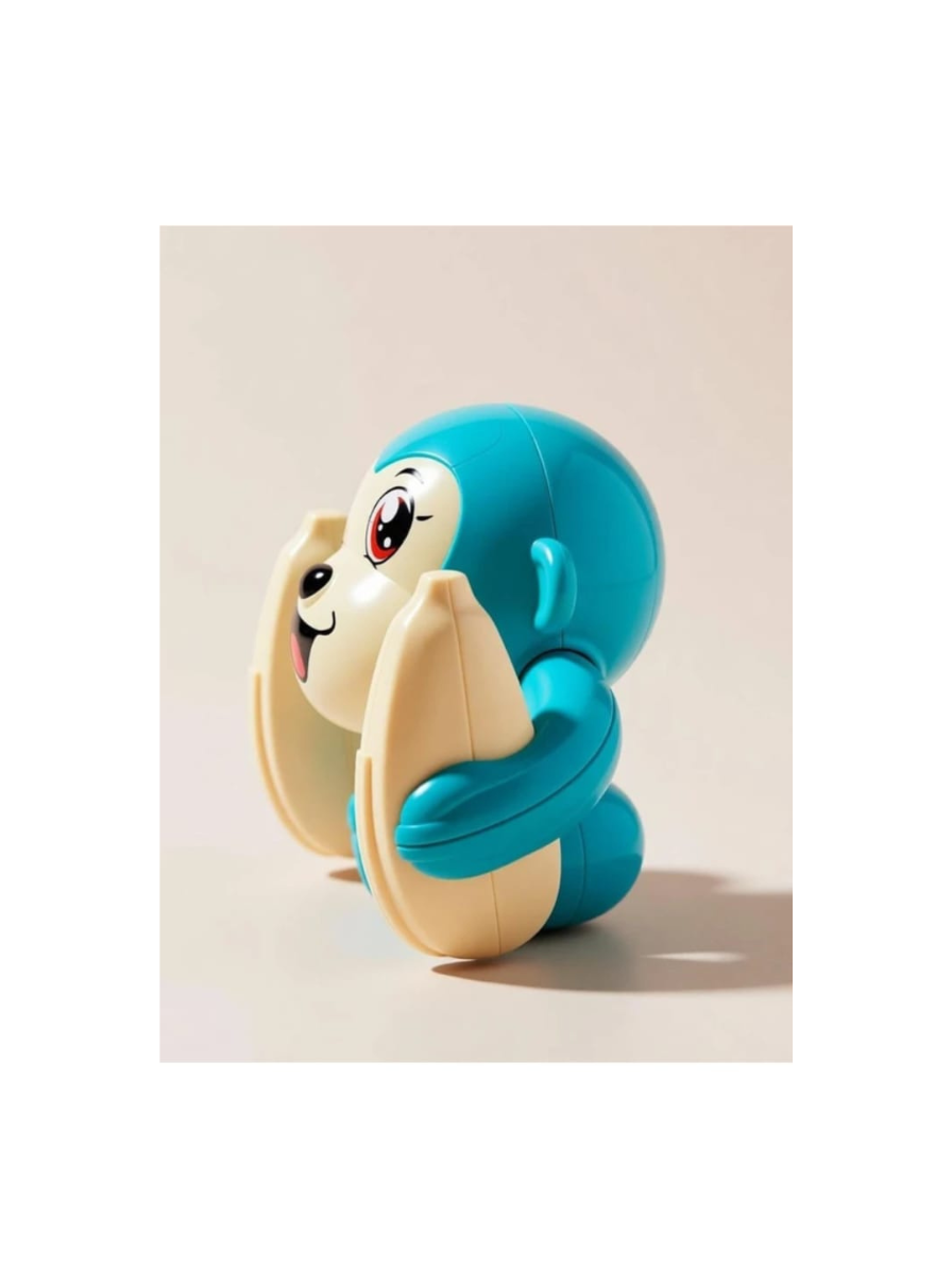 Dancing Monkey Musical Toy for Kids Baby Spinning Rolling Doll Tumble Toy with Voice Control Musical Light and Sound Effects with Sensor - ISI Mark - Multicolor - Image 3