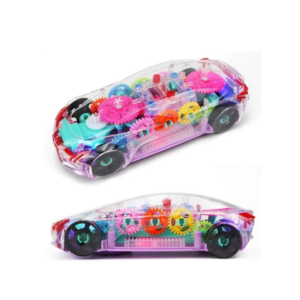 Storio 3D Baby Car Toy with 360 Degree Rotation, Gear Simulation Mechanical Car with Sound Music & Light Toys for Kids Boys & Girls, Multicolor