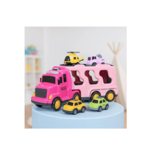 Mini Explorer 5 in 1 Police Trucks Boy Toys for 3-5 Year Old Toddlers - Toys for 3 4 5 6 7 Years Old Transport Vehicle Carrier Truck Sets Kids Boys & Girls