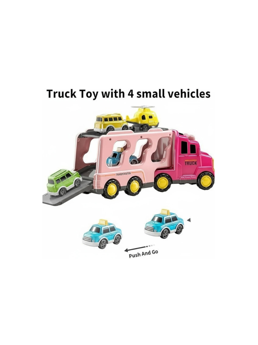 Mini Explorer 5 in 1 Police Trucks Boy Toys for 3-5 Year Old Toddlers - Toys for 3 4 5 6 7 Years Old Transport Vehicle Carrier Truck Sets Kids Boys & Girls - Image 2