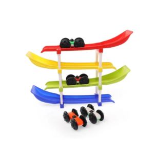 4 Level Ramp Race Track Toy for Kids 18+ Months, BIS Certified Safe for Kids, Car Ramp Racer with 2 Cars and 4 Tracks, Toddler Learning Toy for Boys & Girls