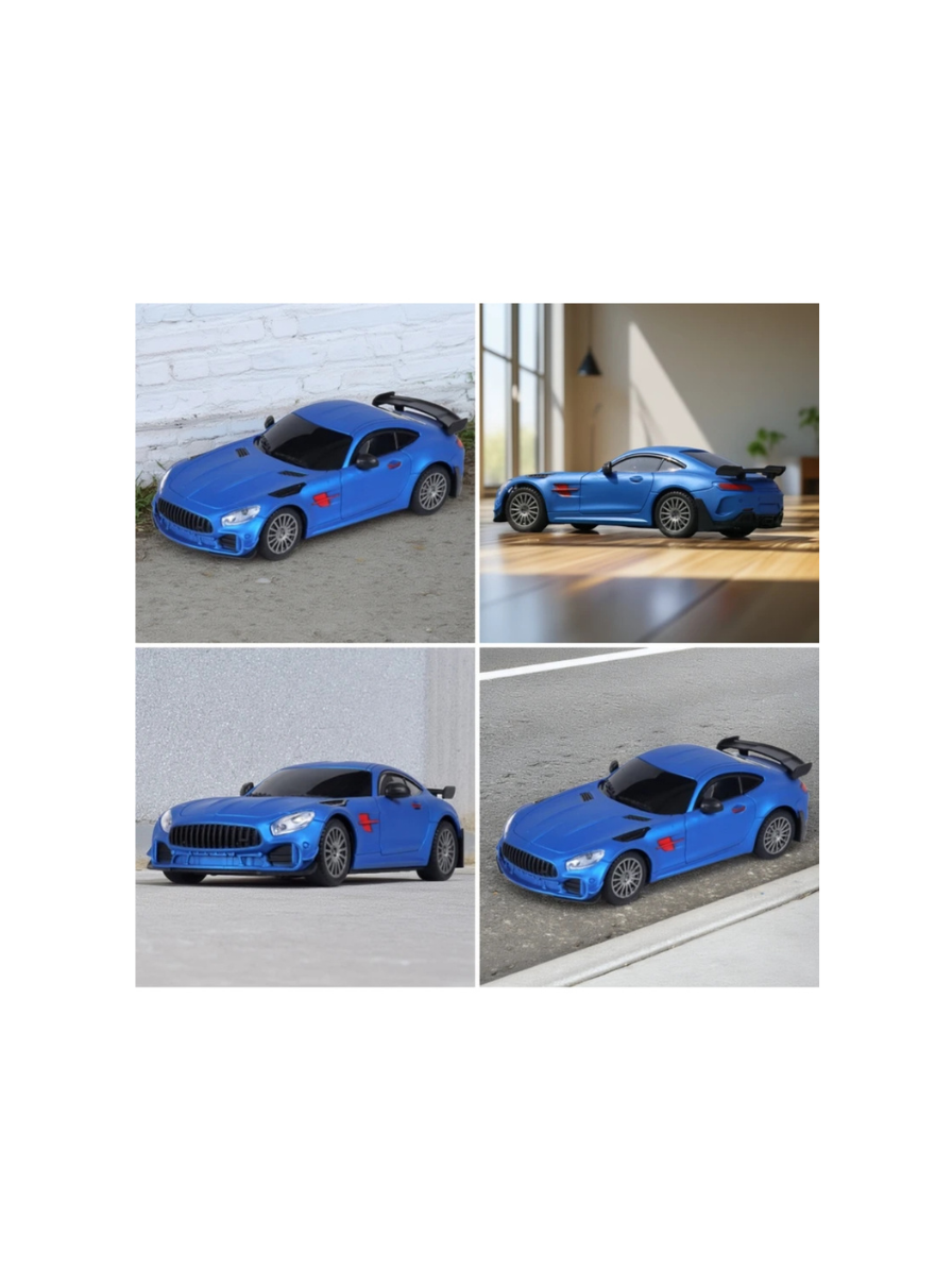 Porsche RS Diecast Model Toy Car | Light & Sound | Metal Pull Back Toy | Premium Collectible Display & Gift for Car Lovers (Blue) - Image 2