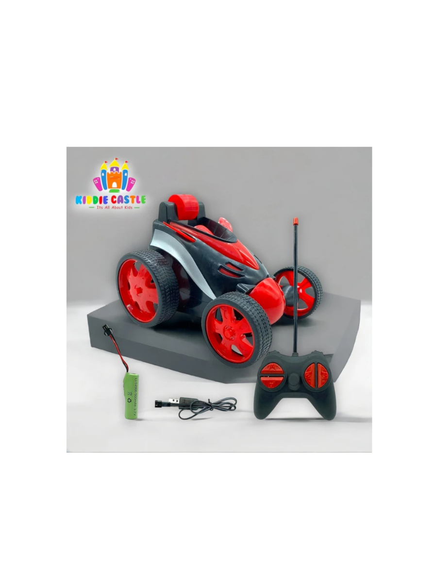 360° Rotating & Rolling Stunt Car Toy with Demo Functions | Spin, Stunt, Flip Functions | Remote Control Stunt Car Toy for Kids | Red | - Image 3