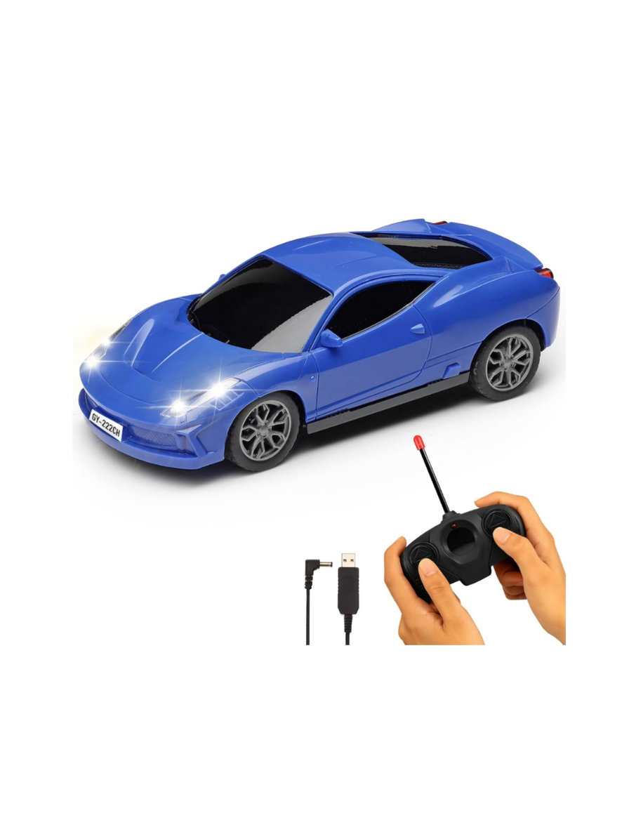 Porsche RS Diecast Model Car 1:32 Scale | Light & Sound | Metal Pull Back Toy | Premium Collectible Display & Gift for Car Lovers (Blue)