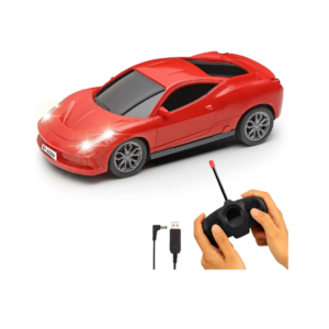 Porsche RS Diecast Model Car 1:32 Scale | Light & Sound | Metal Pull Back Toy | Premium Collectible Display & Gift for Car Lovers (Red)