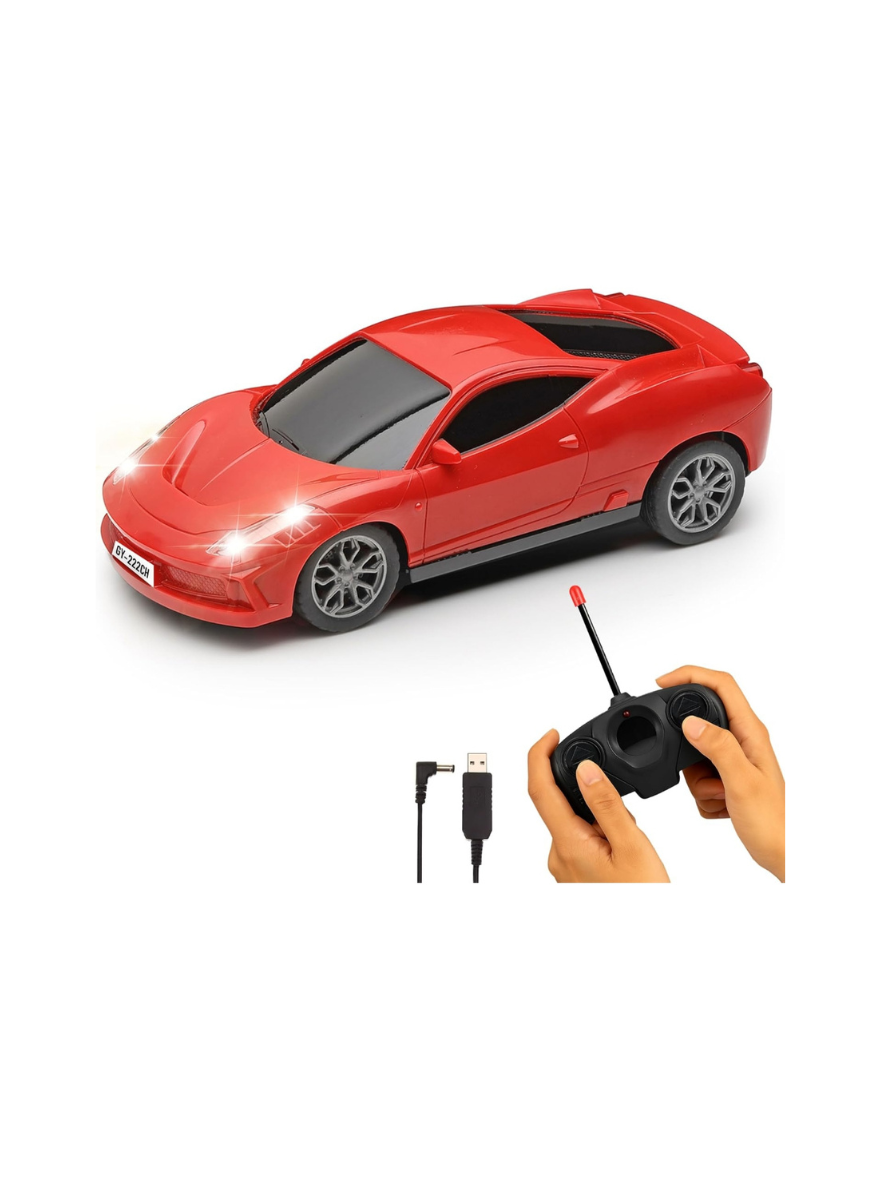 Porsche RS Diecast Model Car 1:32 Scale | Light & Sound | Metal Pull Back Toy | Premium Collectible Display & Gift for Car Lovers (Red)