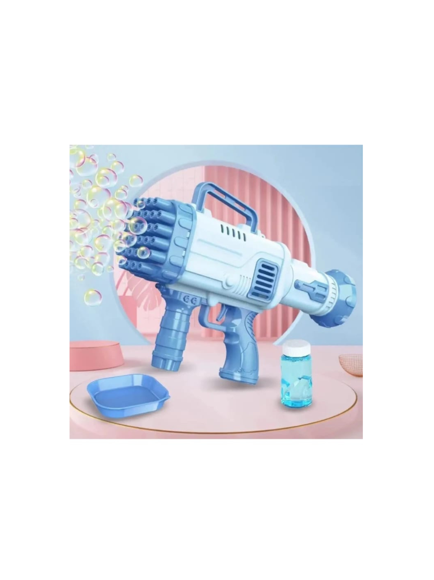 TW-32 Holes Bubble Maker Gatling Bubble Gun Machine Toy for Kids with Bubble Solution Indoor and Outdoor Toddlers Bubble Launcher Machine for Girls and Boys - Multicolor (Color As Per Stock)