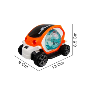 360° Rotating Stunt Car Toy with Music & 4D Vibrant Lighting Effect | Bump & Go Action Car for Kids | Musical Toy Car | Blue | 3xAA Battery (Not Included)