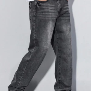 Lee Cooper - Premium Solid Men's Mid Rise Grey Jeans Pants