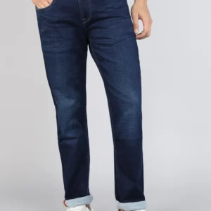 Lee Cooper - Premium Solid Men's Mid Rise Blue Jeans Pants