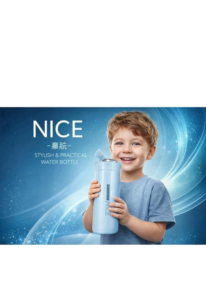 Nice Premium Glass Water Bottle 400ml | Leakproof Drinking Bottle | BPA Free Small Cute Bottle for College Office, Gym & Travel | Ultra-Lightweight & Easy to Carry (Multicolor)Pack of 2 - Image 5