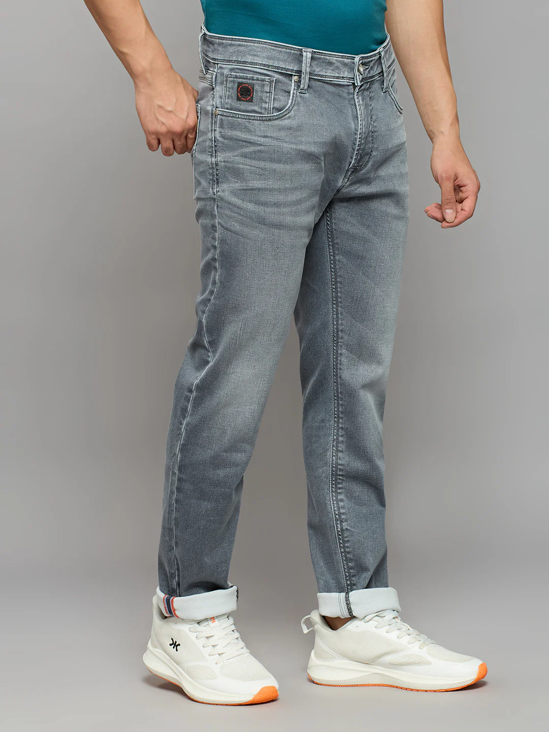KILLER- Premium Jeans Pants For Men ,Grey Regular fit, Light Faded - Image 4