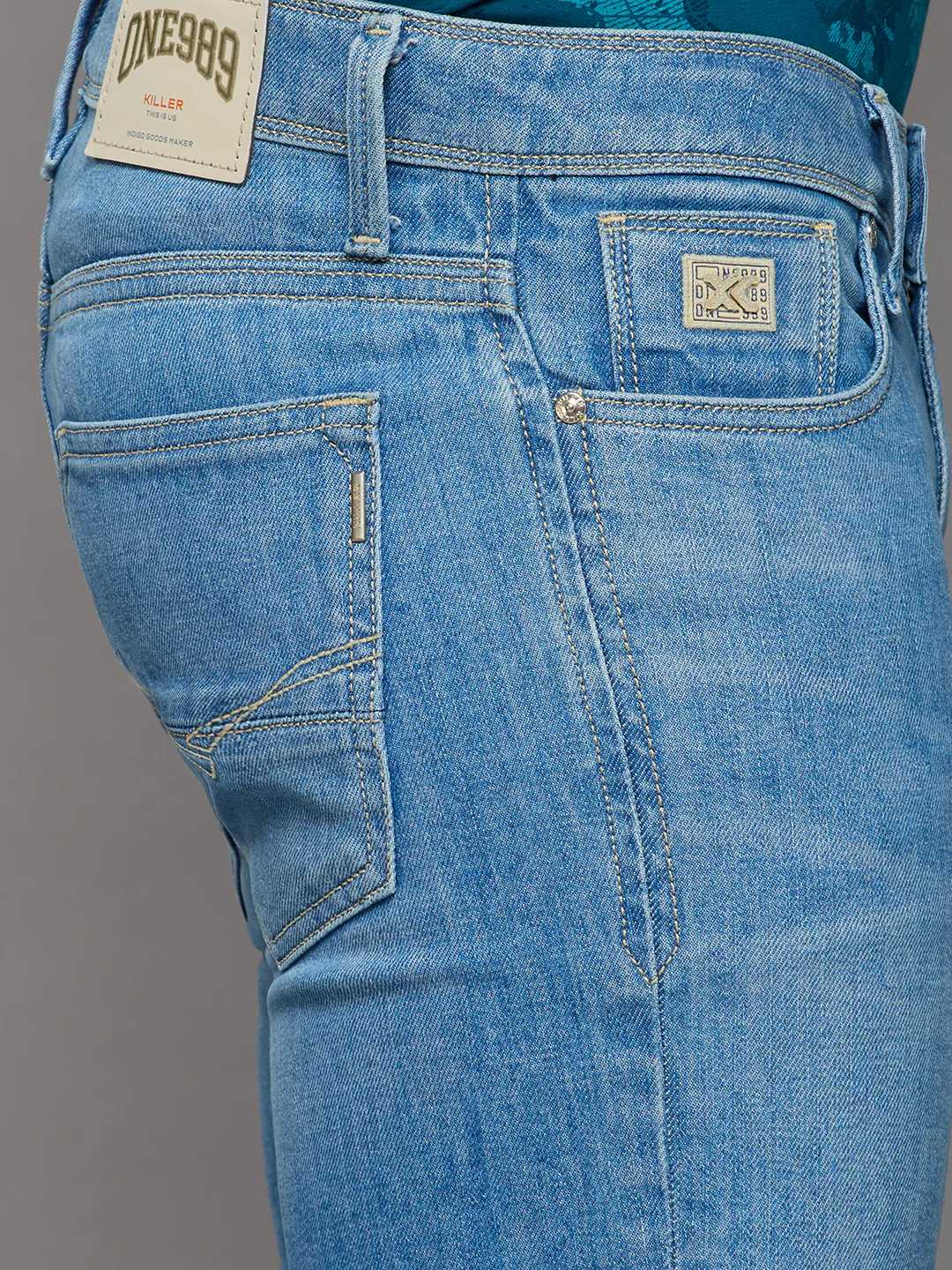 KILLER- Premium Jeans Pants For Men , Blue Regular fit, Light Faded - Image 3