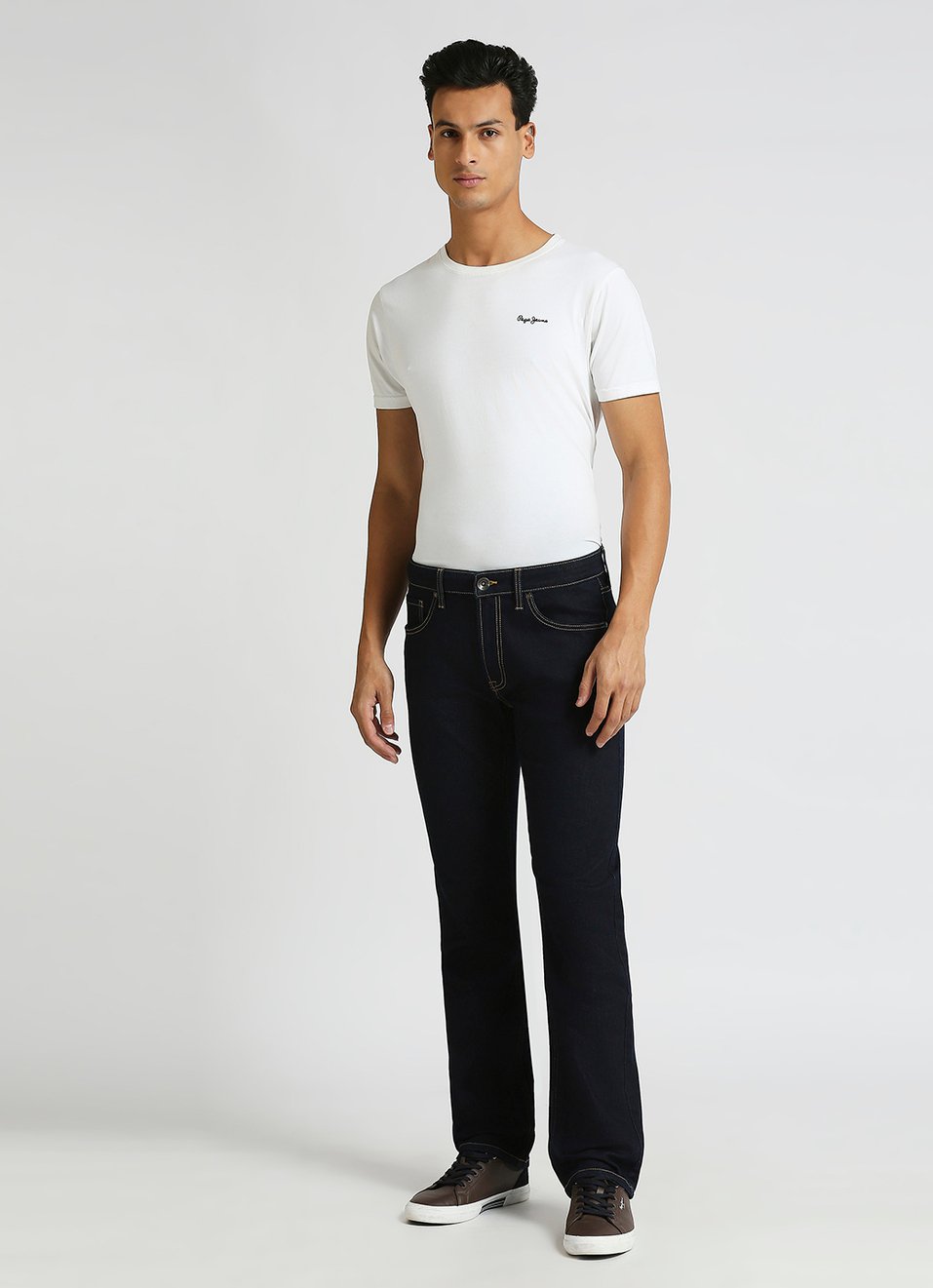 PEPE- Men’s Premium Denim Black Jeans Pants-Regular Fit