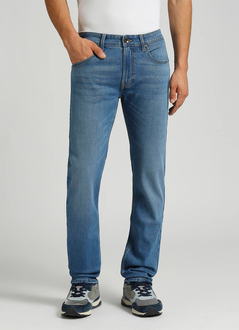 SPYKAR- Men’s Premium Denim Blue Jeans Pants-Regular Fit - Image 2