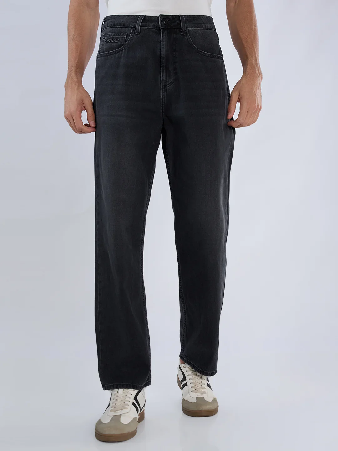SPYKAR- Men's Premium Dark Grey Jeans Pants-Regular Fit - Image 4