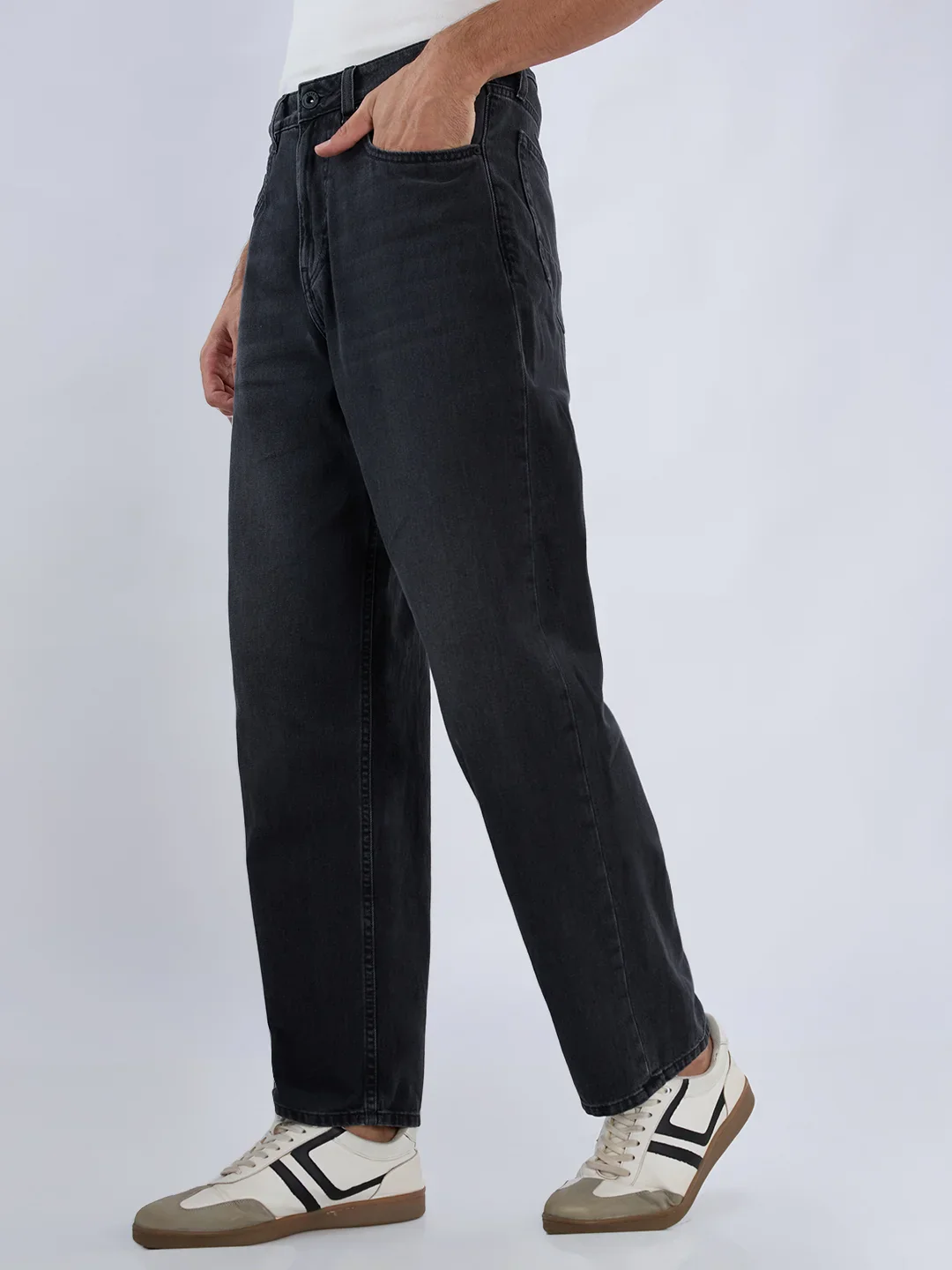 SPYKAR- Men's Premium Dark Grey Jeans Pants-Regular Fit - Image 5