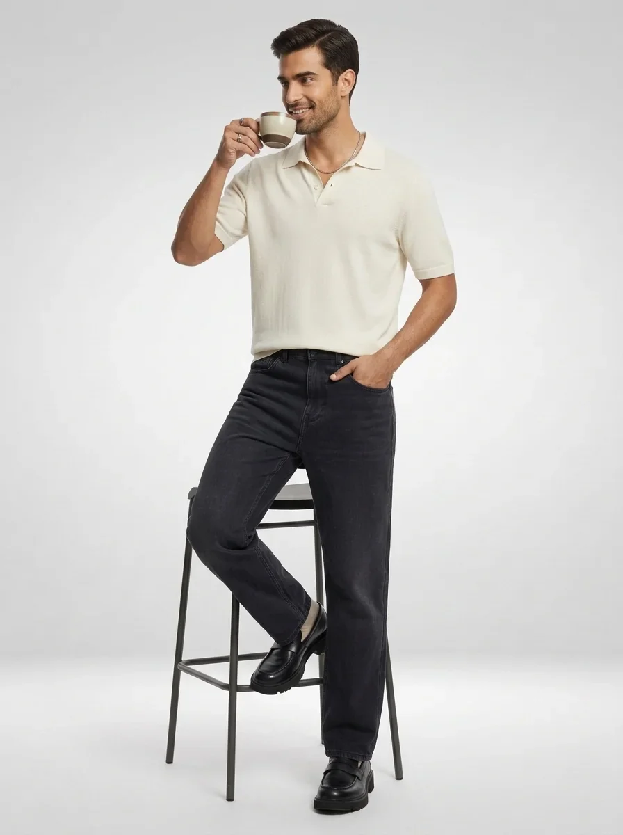 SPYKAR- Men's Premium Dark Grey Jeans Pants-Regular Fit