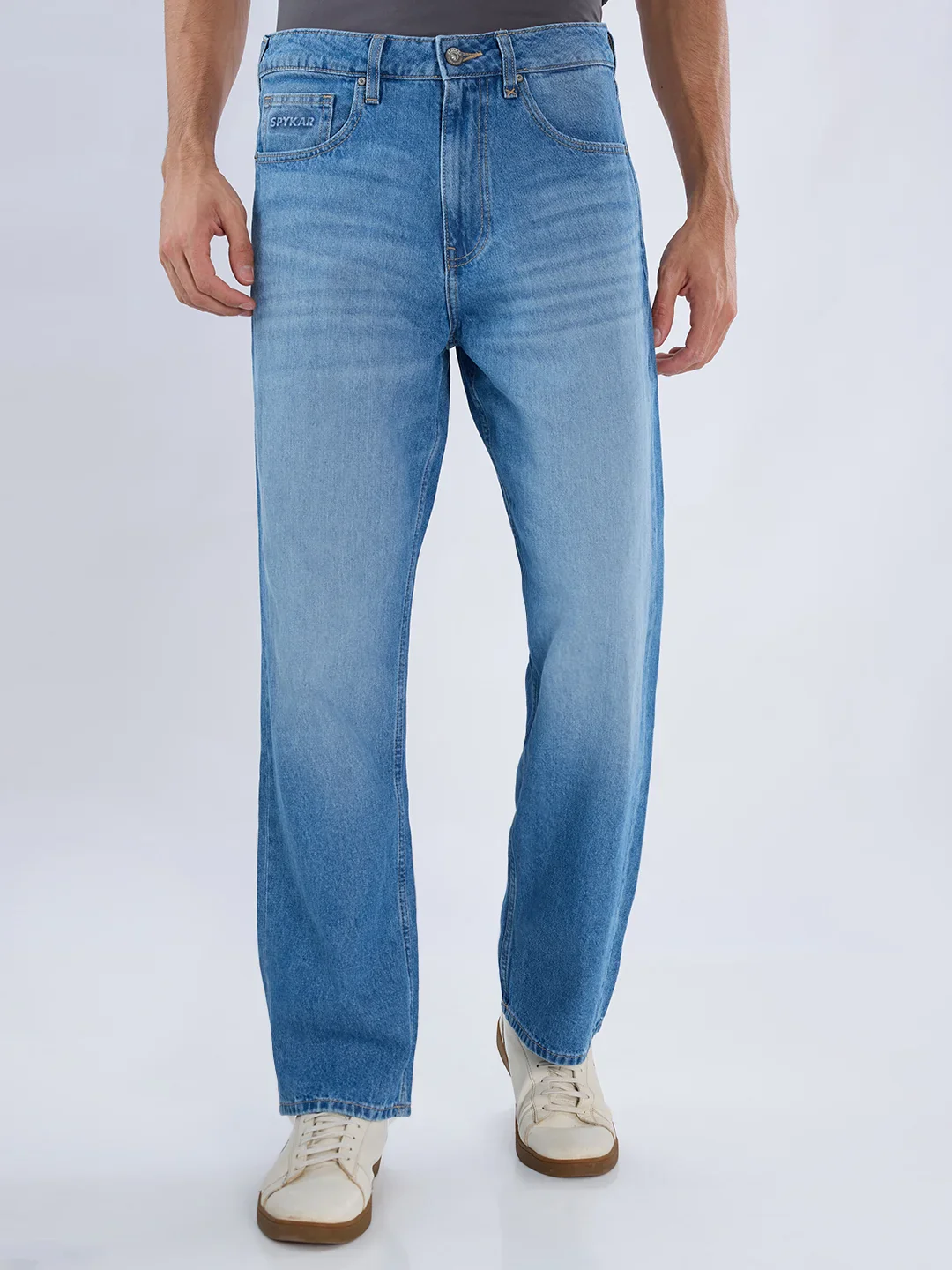 SPYKAR- Mens Premium Light Blue Jeans Pants-Regular Fit - Image 5