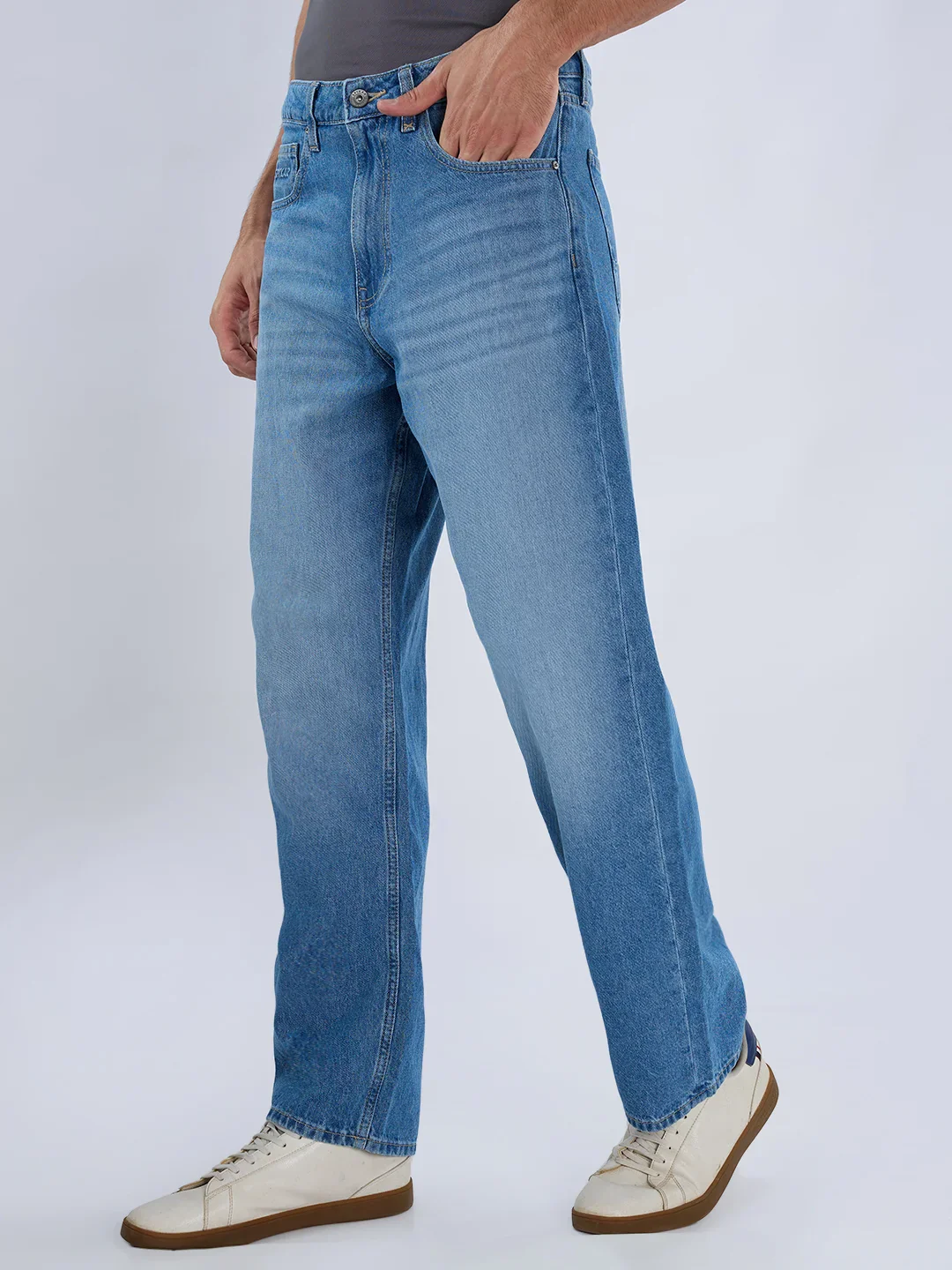 SPYKAR- Mens Premium Light Blue Jeans Pants-Regular Fit - Image 3