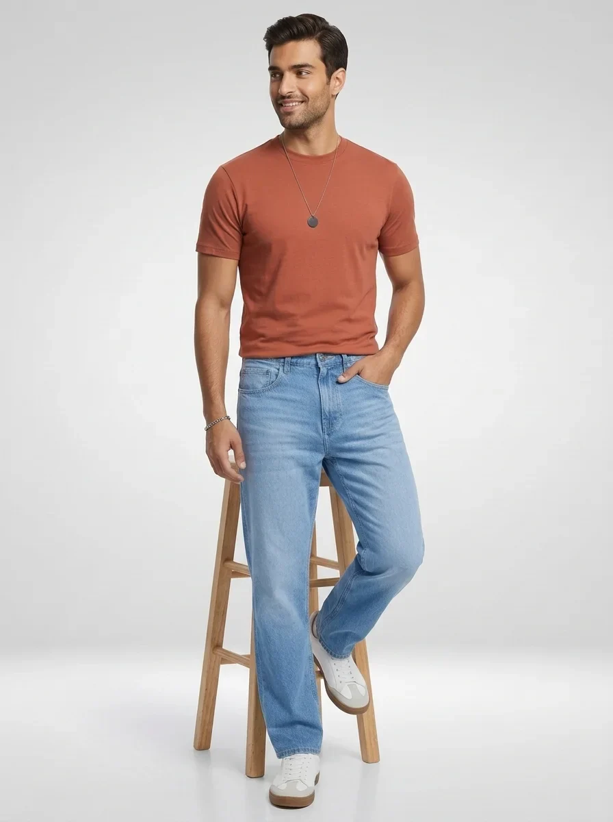 SPYKAR- Mens Premium Light Blue Jeans Pants-Regular Fit